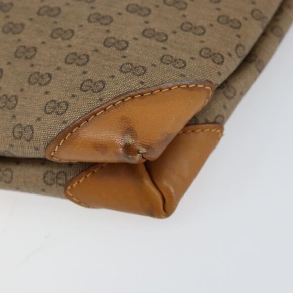 Authentic GUCCI Micro GG Supreme Shoulder Bag PVC Beige Gold - Picture 2 of 16